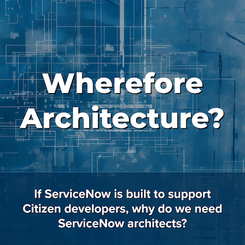 social media graphic about ServiceNow architecture